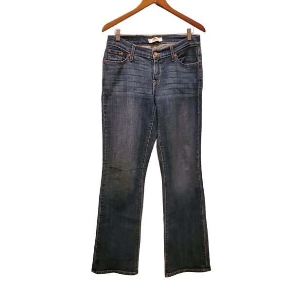 Levi's 529 Womens Jeans sz 8 Curvy BootCut Mid Rise Dark Wash Denim Pant - Picture 1 of 11